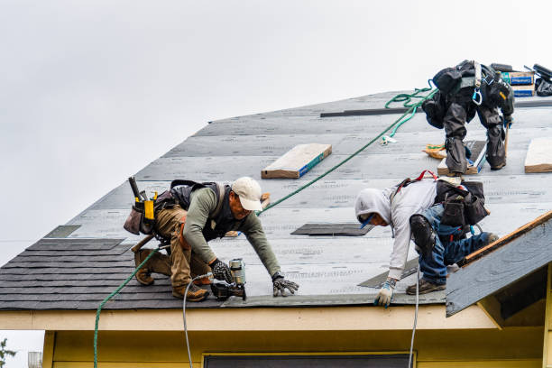 Professional Gutter Installation technician working in Hardy, VA